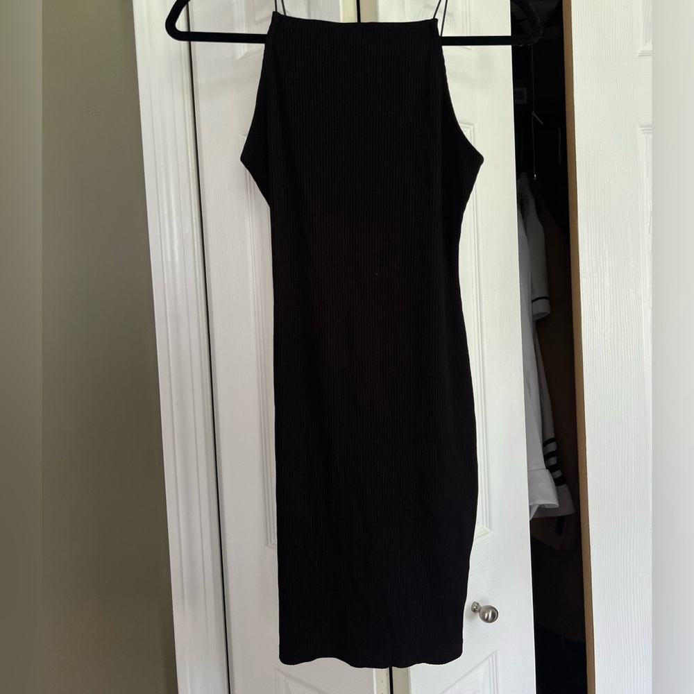 High neck bodycon dress